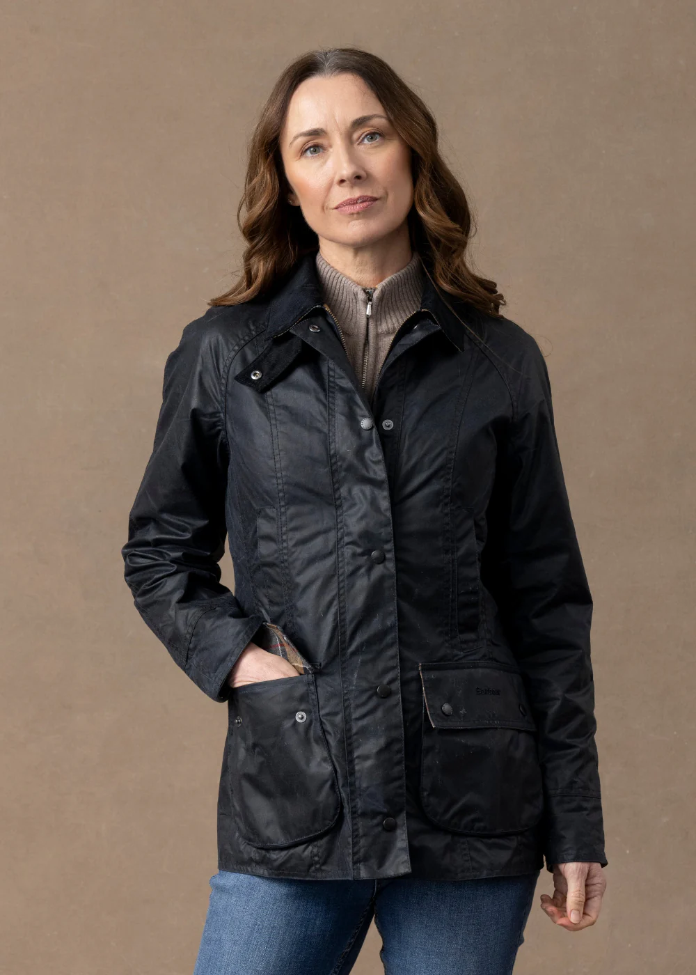 Ladies Beadnell Wax Jacket - Image 5