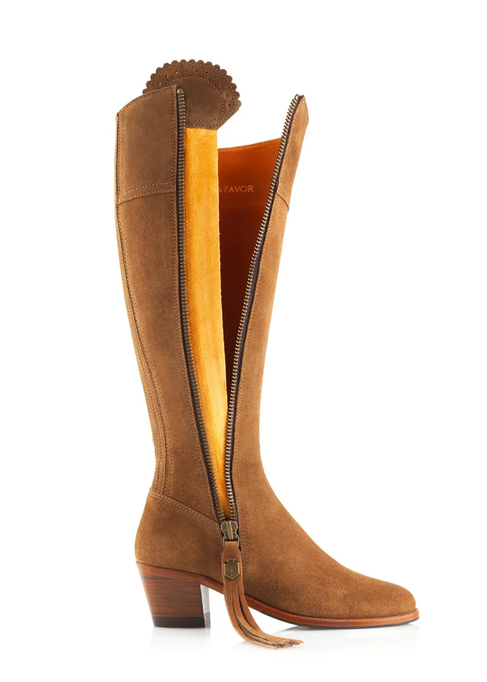 Suede Regina Heeled Narrow Fit Boots - Image 3