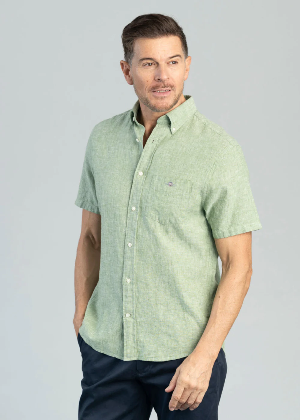 Cotton Linen Short Sleeve Shirt - Image 4