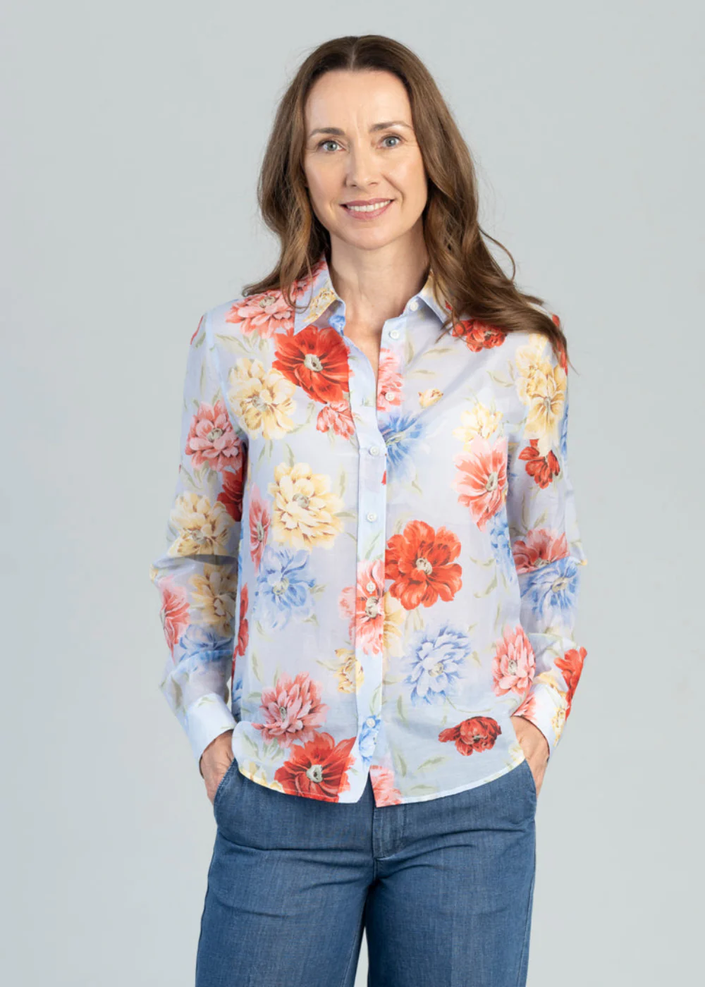 Floral Print Cotton Silk Shirt - Image 3