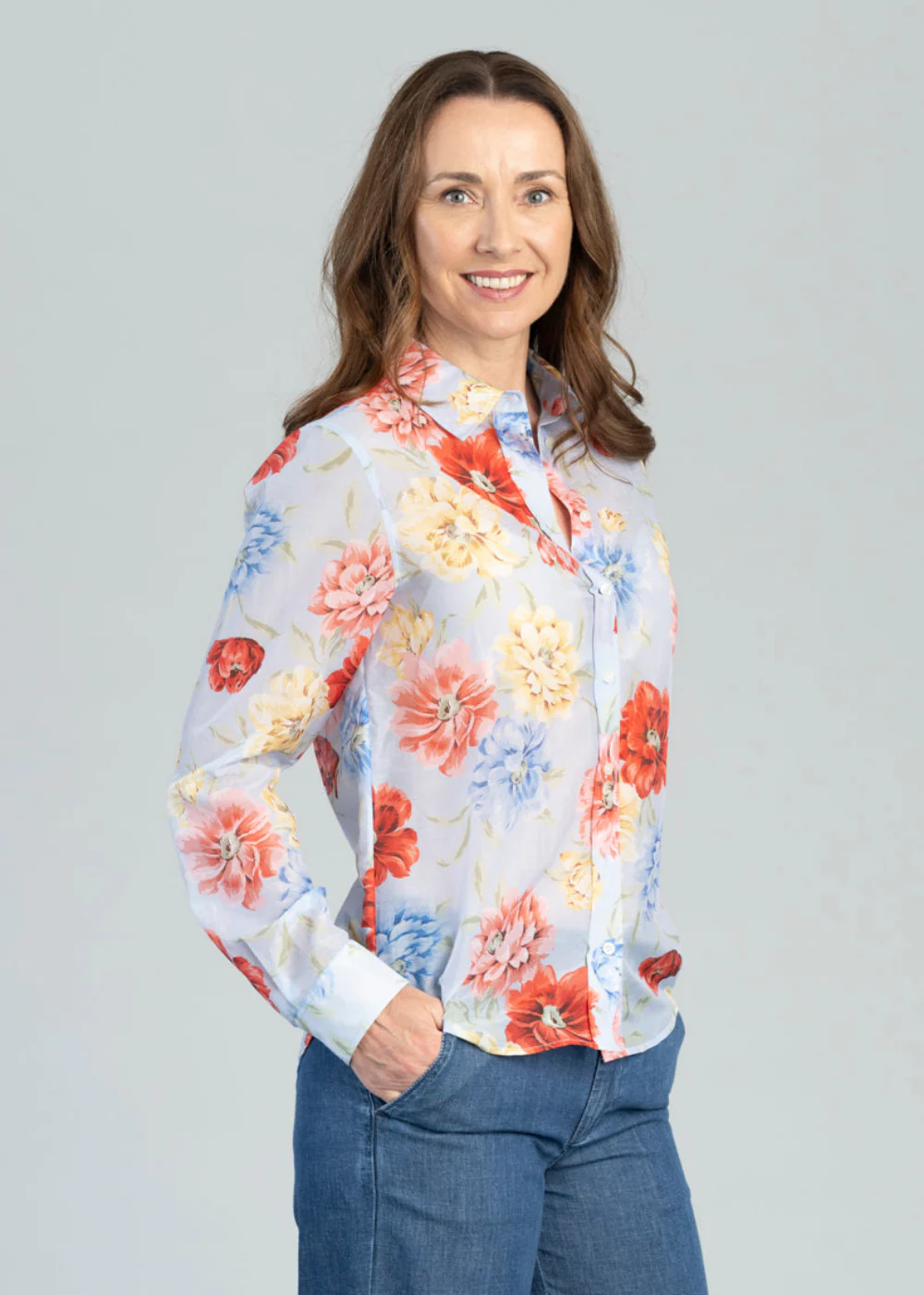 Floral Print Cotton Silk Shirt - Image 4