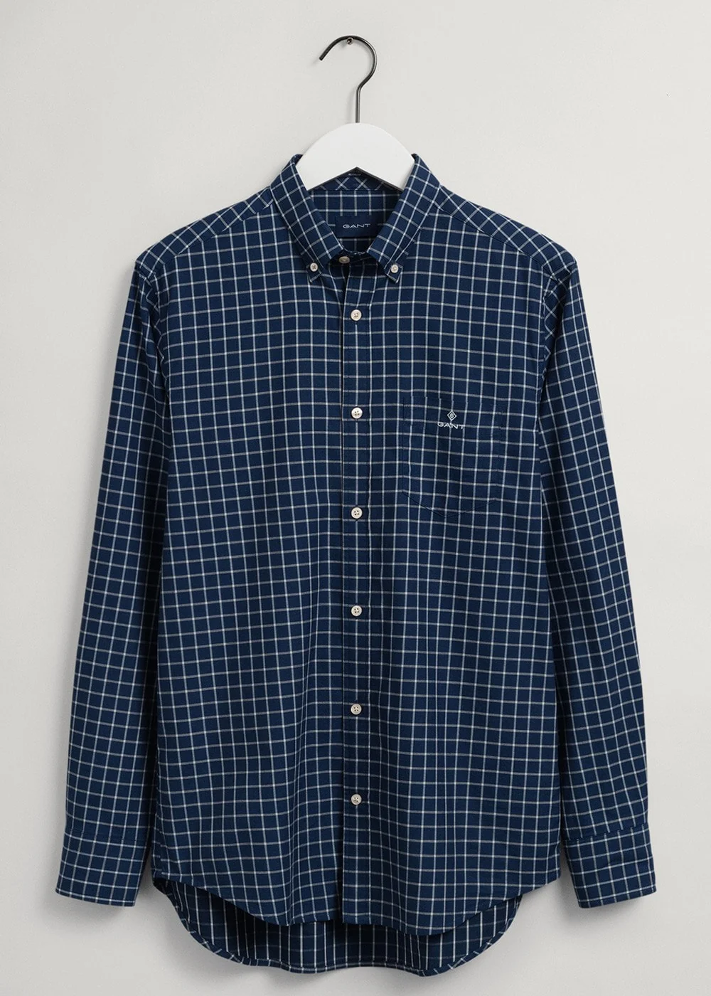 Indigo Windowpane Check Shirt - Image 4