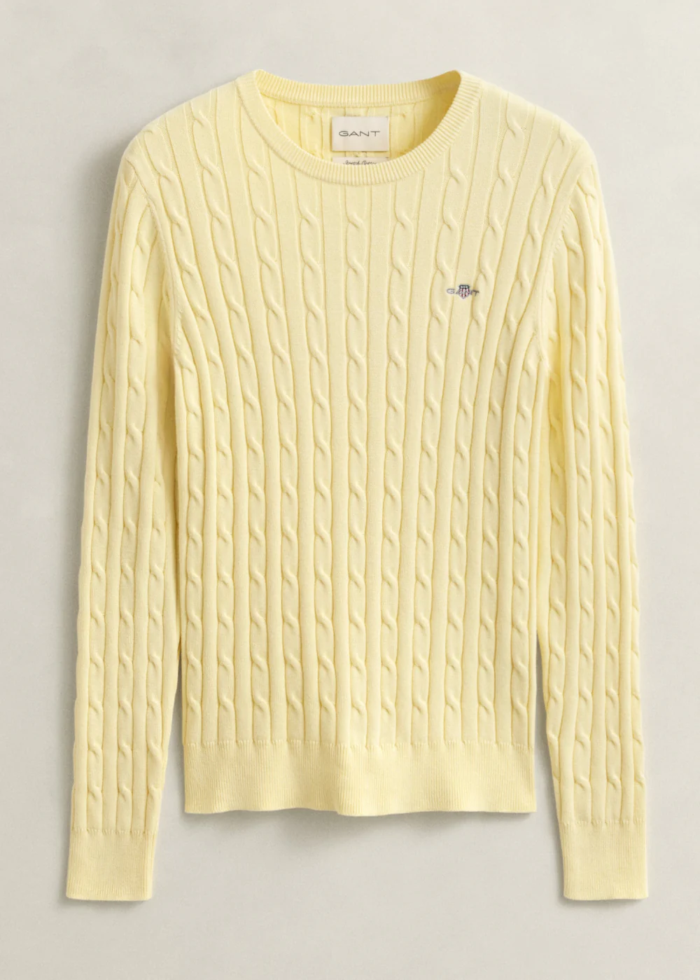 Stretch Cotton Cable Crew Knit - Image 5